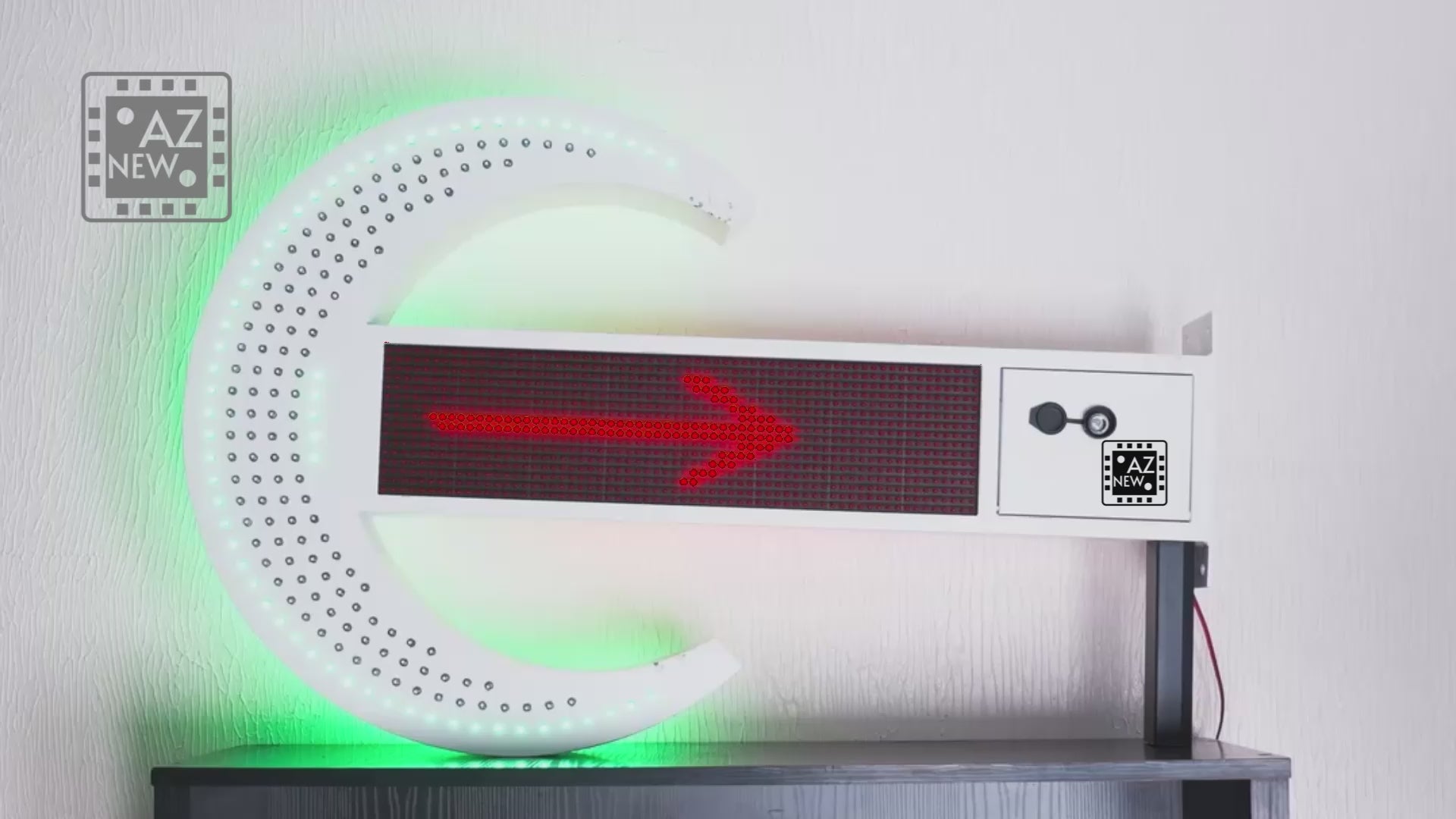 Croissant pharmacie LED personnalisable